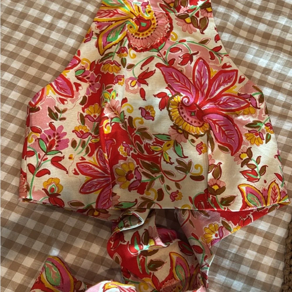 Sézane Astra Blouse in Laguna 38/6 NWT Floral Halter Top Blouse - Picture 4 of 4